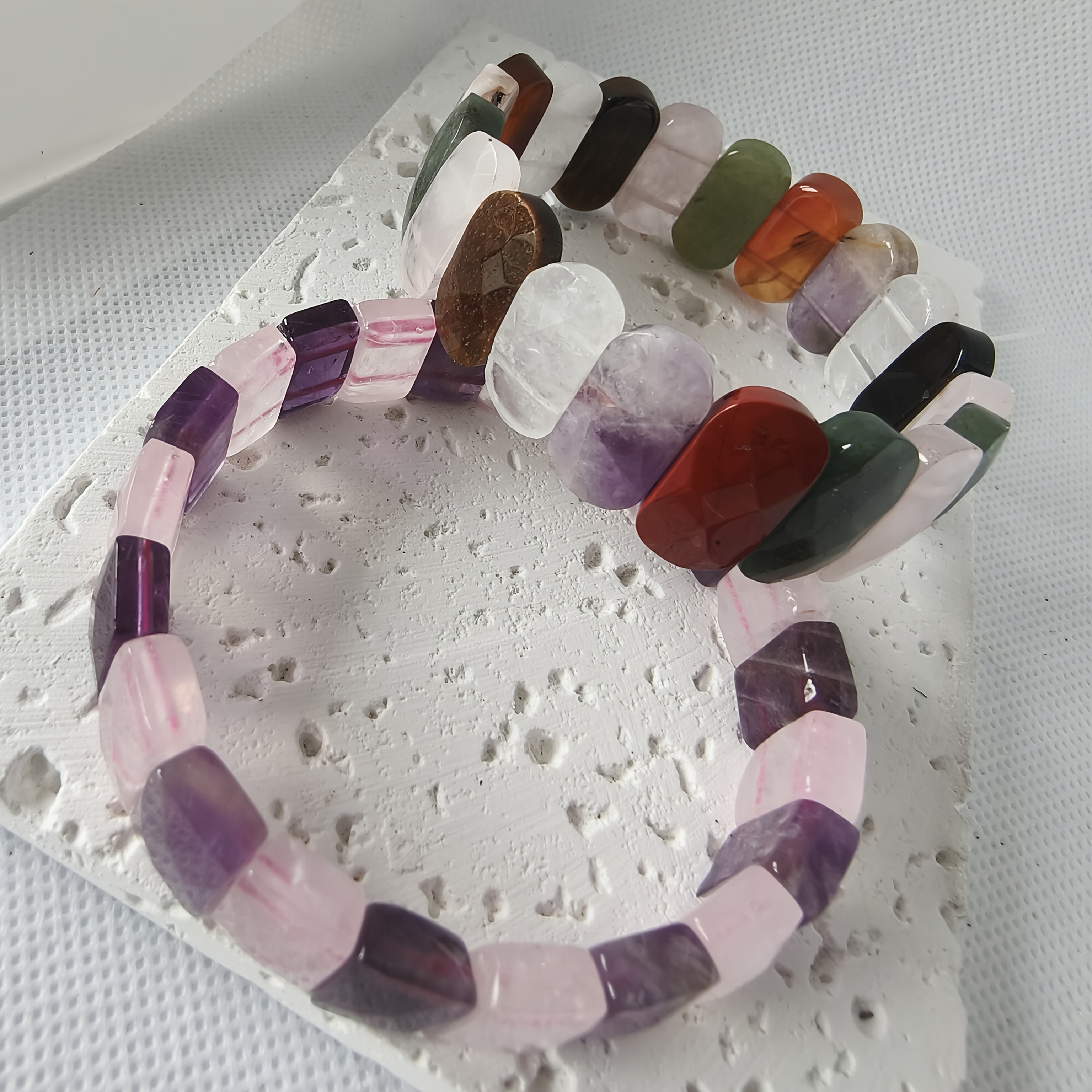Elegant Multicolored Crystal Bracelet for Couples, Versatile Gift